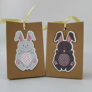 China Easter Day Rabbit Biodegradable Paper Food Packaging Ribbon Gift Bags 25g on sale