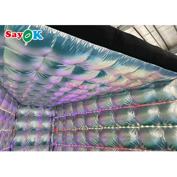 Oxford Portable Inflatable Photo Booth Studio Tent Backdrop Black LED Inflatable Cube V Shaped Enclosure