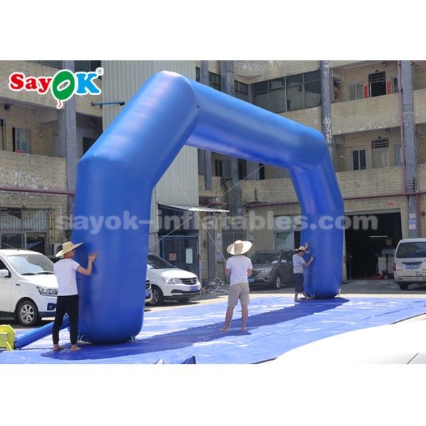 Inflatable Gantry Blue PVC 9.14 X 3.65 Meter Inflatable Arch For Event Advertising Easy To Clean
