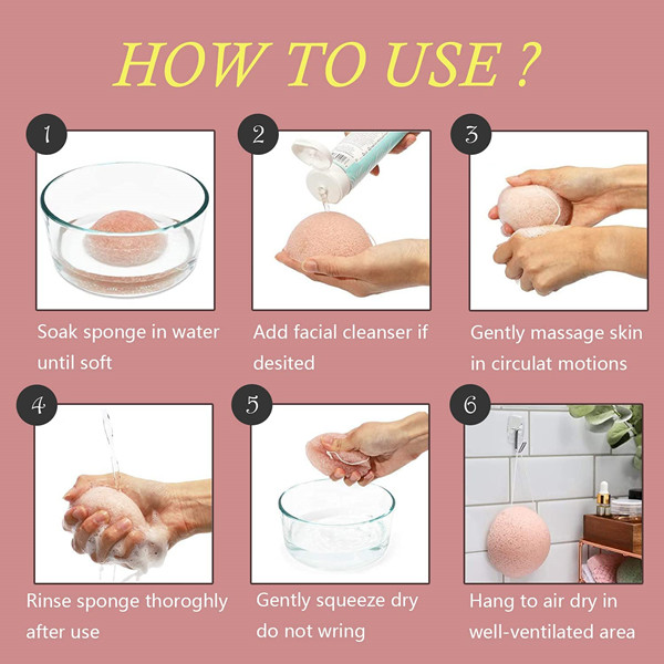 Allergenic Suitable Shell Shaped Sponge Eco Friendly Face Konjac Sponge