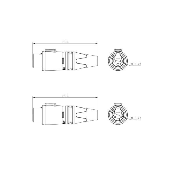 4-Channel 3-Pin XLR Audio Snake Cable Stage Recording Studio Female Male Network Signal Extender Multi-Channel XLR RJ45 Ethercon