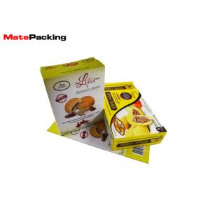 Folding Customized Cookie Packaging Boxes , Paper Cardboard Food Boxes