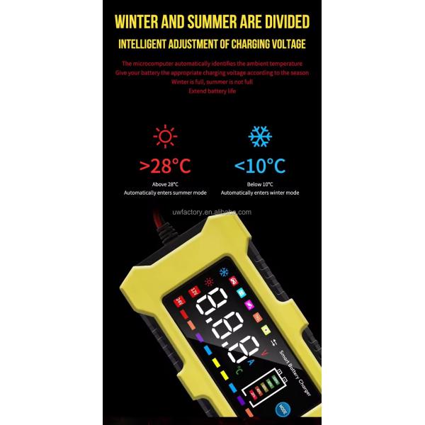 12V 8A Intelligent Pulse Repair Battery Charger for 4-100ah Battery Pack Advanced Technology and Automatic Identification