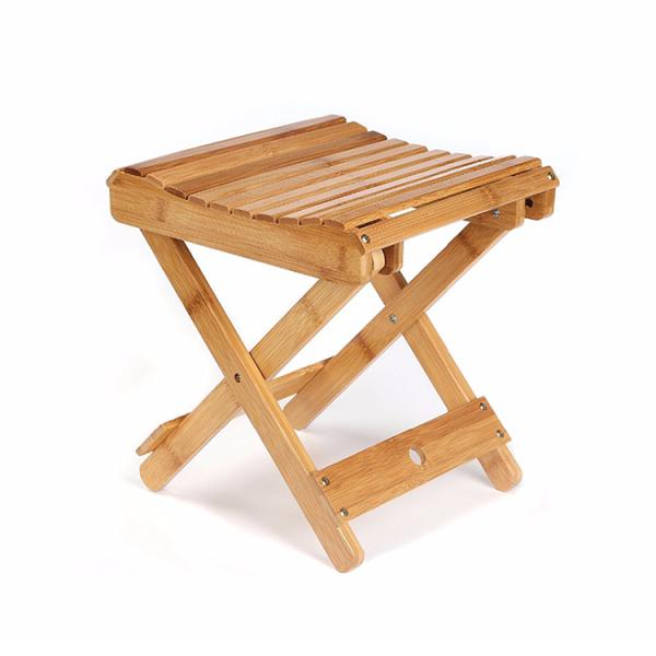 Functional Design Natural Bamboo Stool for Outdoor Activities Lightweight and Durable