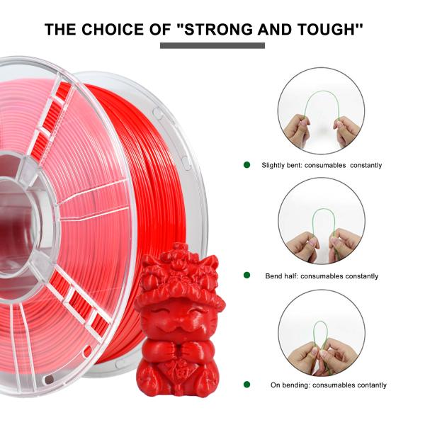 3D Printer PETG Filament Red 1.75mm FDM Forming Technology 3d Printing Filament