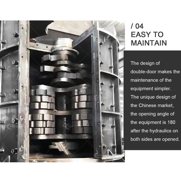 2/4 Hammers Vertical Scrap Metal Crusher Machine Perfect for Video Outgoing-Inspection