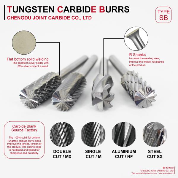 20PC Double Cut Carbide Burr Set 0.118" (3mm) Shank, Rotary Tool Bits Cutting Burrs