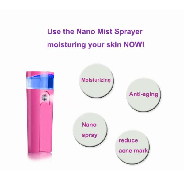 2 In 1 Handheld Skin Analyzer Humidifier Ionic Cool With Power Bank Function