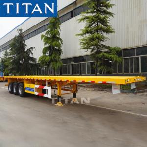 Quality TITAN Tridem Axle 20/40FT Shipping Container Flatbed Trailer Prices for sale