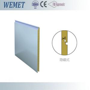 Quality 500-1000mm rock wool/glass wool sandwich panel curtain wall effect for sale