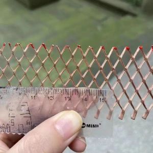 Quality Lightning Protection Expanded Metal Mesh Pure Copper Micro Hole Diamond for sale
