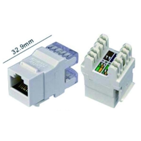 Cat.5e and Cat.6 RJ45 Keystone Jack Modules with Tool-less Type for Structured Cabling