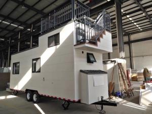 China Light Steel Trailer Tiny Homes / Cabin Hotel Unit / Modular House On Wheels on sale