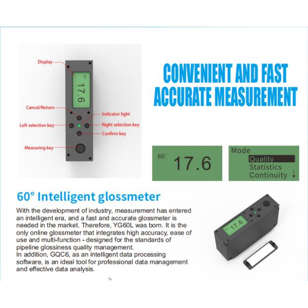 3nh YG60L 60 Degrees Non-Contact Intelligent Gloss Meter with 1 Year Warranty