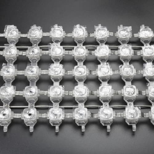 12V IP67 Waterproof RGB Flexible Mesh Screen LED Point Light Advertising Grid for Outdoor Use