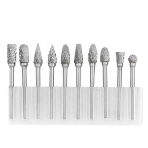Quality Masonry Drilling Die Grinder Drill Bits Wood Sharpening Dremel Tungsten Rotary Carbide Burr 3mm 1/8" Shank Diameter Porting Tools Set for sale