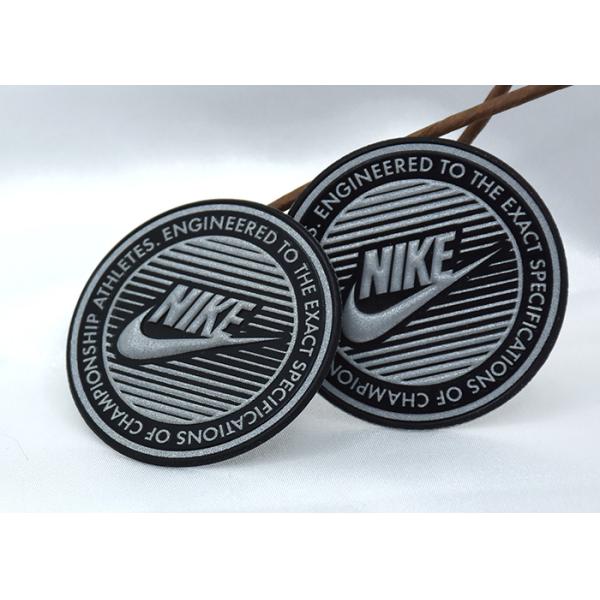 Embossed Round Nik Logo TPU 3M Reflective Labels For Sweatpants
