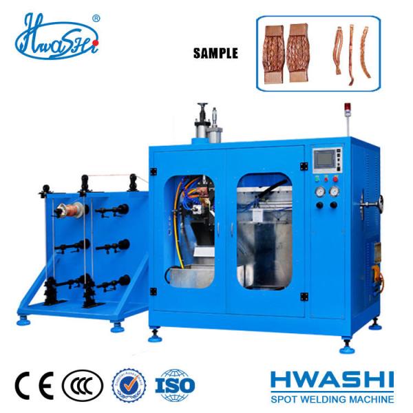Automatic Copper Braided Wire Welding And Cutting Machine CE / CCC / ISO HWASHI