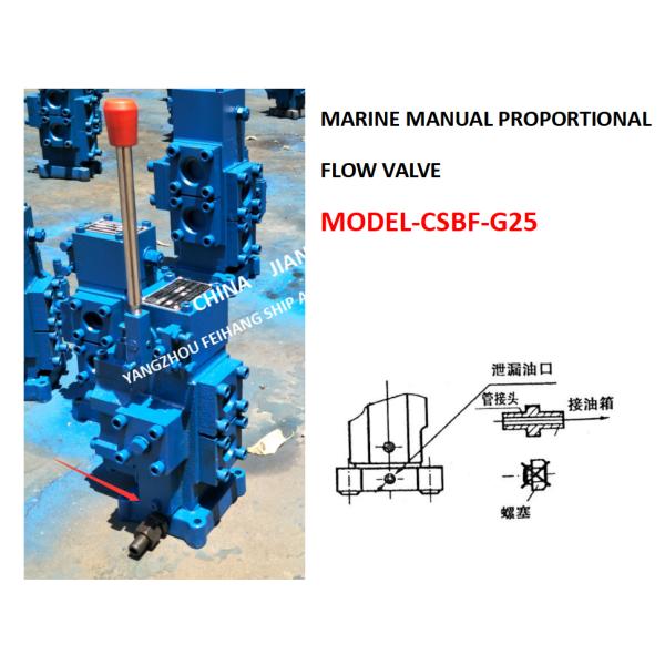 OVERFLOW PRINCIPLE OF MANUAL PROPORTIONAL FLOW COMPOUND VALVE CSBF-G25 FOR WINDLASS MATERIAL - CAST IRON