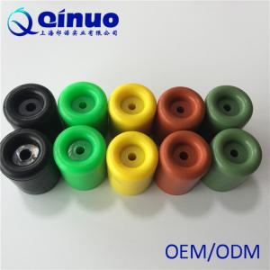 Quality Shanghai Qinuo Manufacture 22x10mm Red Silicone Rubber Round Door Stops Rubber Door Bumper for sale