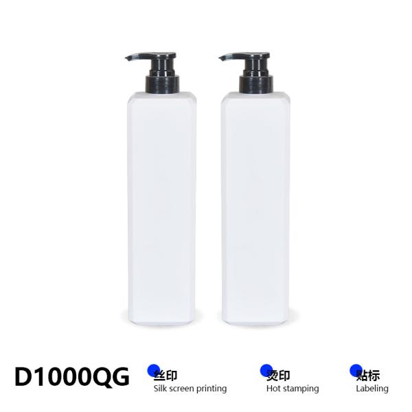 Screen Printing 1000ml HDPE Shampoo Squeeze Bottle Lotion Shampoo Pump Bottle