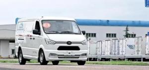 China 260KM EV Cargo Van Truck With Side Sliding Door 5 Doors 2 Seats on sale
