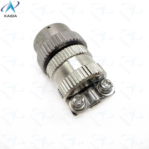 Circular Electrical Connector Plug with Straight Clamp Back Shell Electroless Nickel Connector Shell.Y8D Series.Y8D-4TJL
