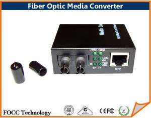 Quality SC / ST Connector Fiber Optic Media Converter Single Mode Fiber To RJ-45 Network for sale