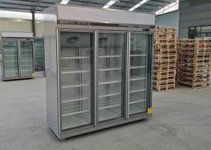 Quality Self Contained Display Refrigerator Freezer R290 With 3 Hinge Glass Doors for sale
