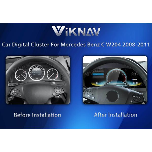VIKNAV 12.3" Digital Speedometer For Mercedes Benz C-Class W204 2008-2011
