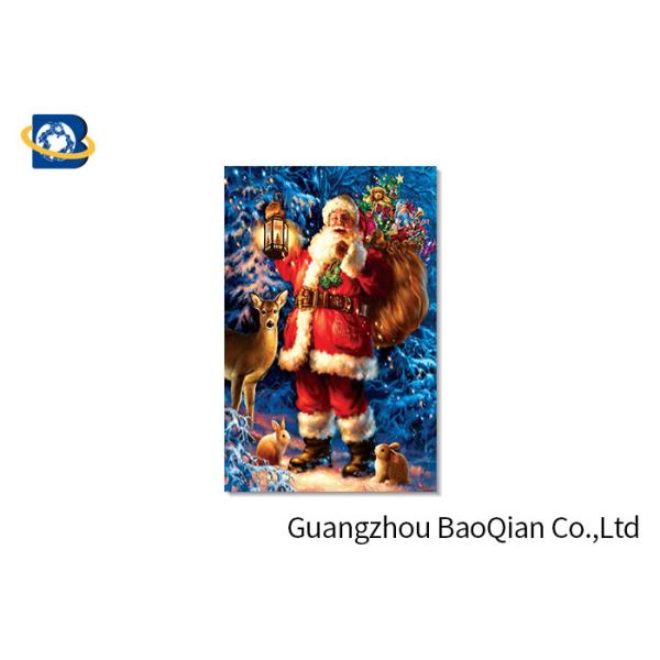 3D Craft Lenticular Christmas Cards , Interactive Greeting Cards Regular Size