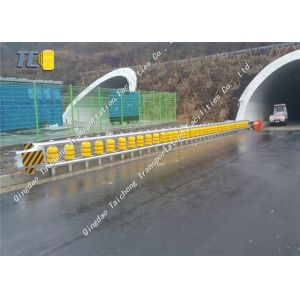 Removable Rolling Guardrail Barrier Anti Rust , Highway Roller Barrier