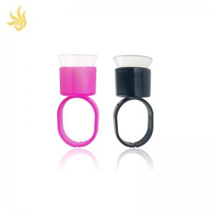 China Permanent Makeup Pigment Ring With Sponge Tattoo Ink Cups Microblading Accessories on sale