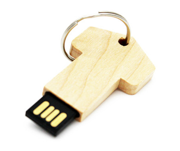 keychain High Speed Usb Flash Drive , Personalised wooden usb sticks gift