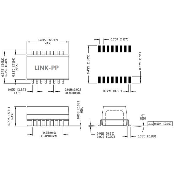 S558-5999-T5-F Lan Transformer Magnetics Module Single Port 16Pins HX2260NLT