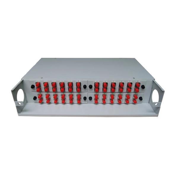 Rack Mounted ODF Fiber Termination Fixed 2U 48 Core Fiber Optic Termination Box