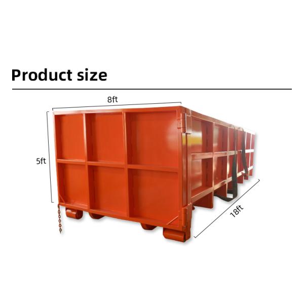 Waste Sorting And Recycling Hook Lift Bin Customized Garbage Bin Container