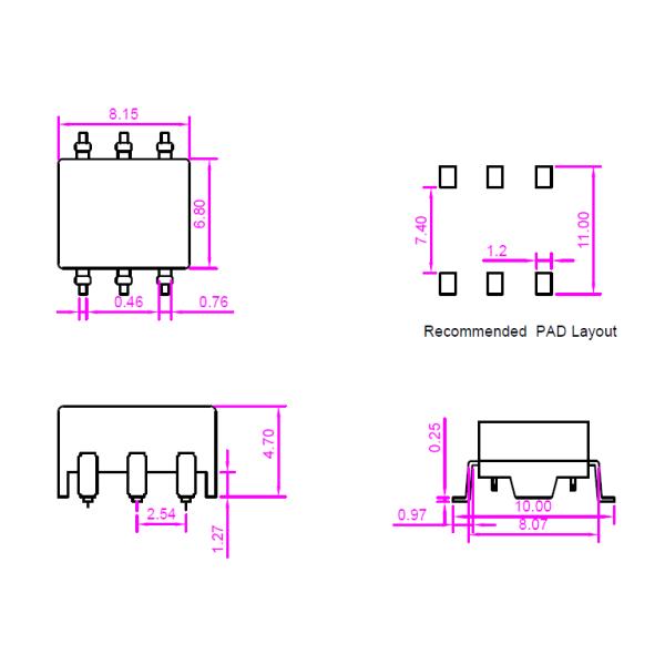 Anti - Corresion RF Small Transformer RFT-022SG For Various Impedance Ratios