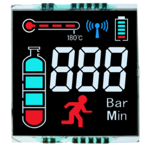 Vertical Alignment VA LCD Display Module with 3 Digit Negative Transmissive Screen 3.3V 14PIN