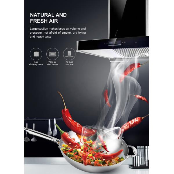 App Controlled 220V Touch Screen Kitchen Range Hood T Shape Design