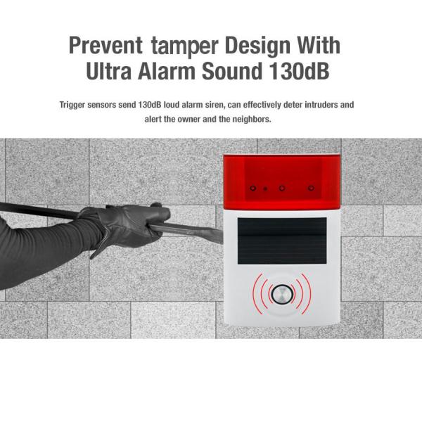 Wireless Outdoor Solar Audio Visual Siren Box with Waterproof Design for Outdoor USE CX804