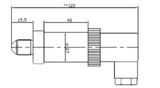 100mA Waterproof Gas Pressure Transmitter Integral Structure