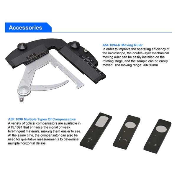 OPTO-EDU A15.1091-T plm polarized light microscopy Manual Transmit 12V 100W Halogen Semi APO ECO