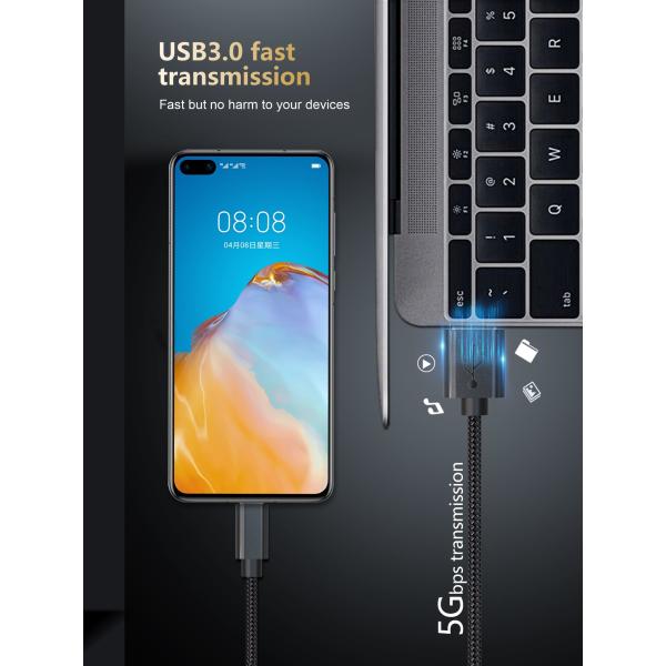 5G 3 Foot Usb Type C Cable 3a Fast Charging For Data Transmission