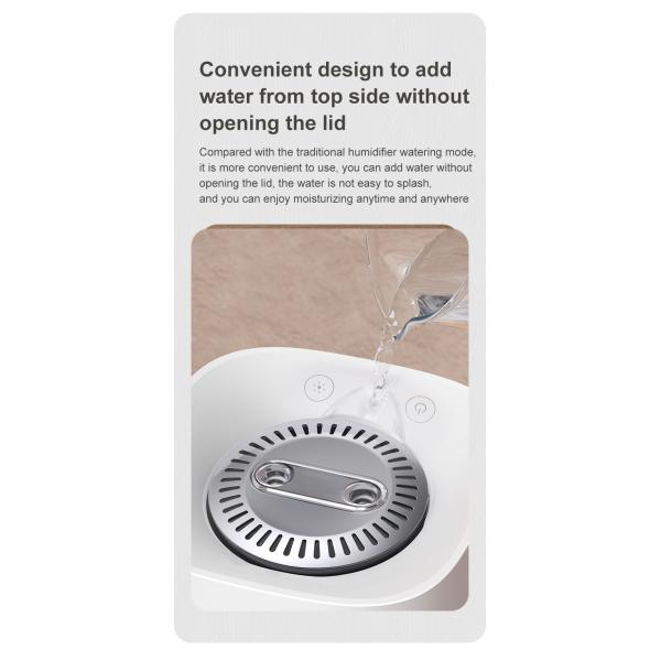 HOMEFISH 2000ml/2L Room Humidifier H2O Air Humidifier 4000mah