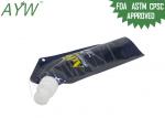 Safe Non - Toxic Cool Liquid Spout Bags FDA Navy Blue With Side Hanging Hook