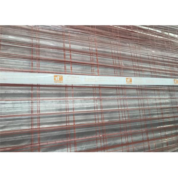 Interpon Powder Coated Minimum 80 microns Orange Color Temporary Construction Fencing