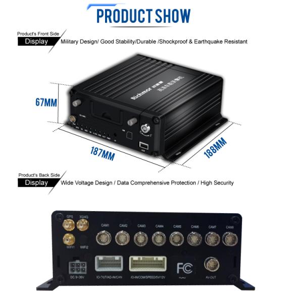 4g 1080p GPS MNVR For School Bus 8 Channel And 1280 X 720 Resolution