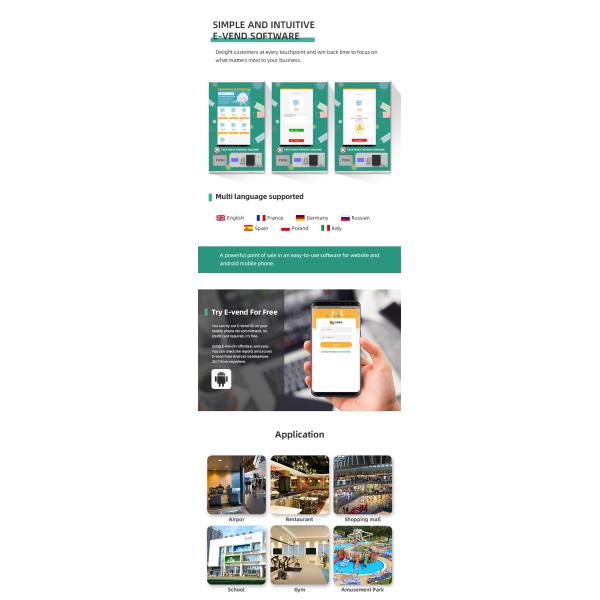 Wall Mounted Smart Public Vending Machine Wall Mounted Scan Code Pay