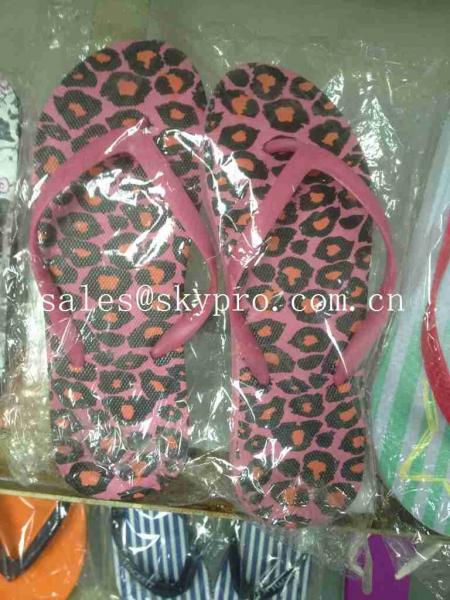 Buy Leopard Printing EVA Foam Slippers Women Non - Toxic Individual Design Plus Size Flip Flops at wholesale prices